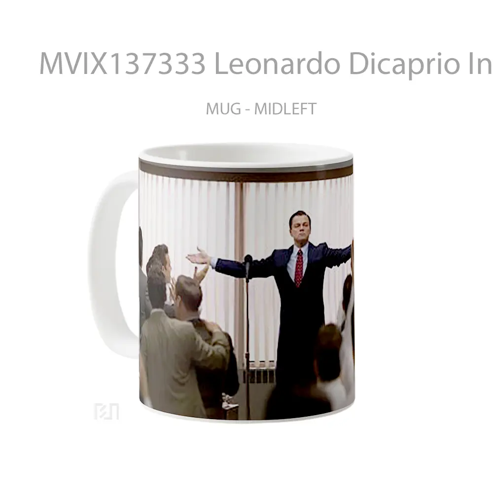 Mug Leonardo Dicaprio In The Wolf Of Wall Street Gelas Selebriti - All-side / Desain