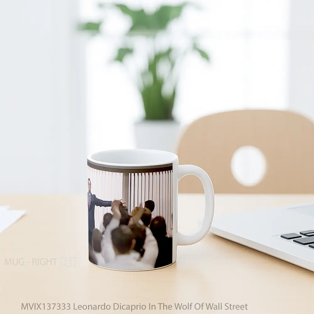 Mug Leonardo Dicaprio In The Wolf Of Wall Street Gelas Selebriti - All-side / Desain