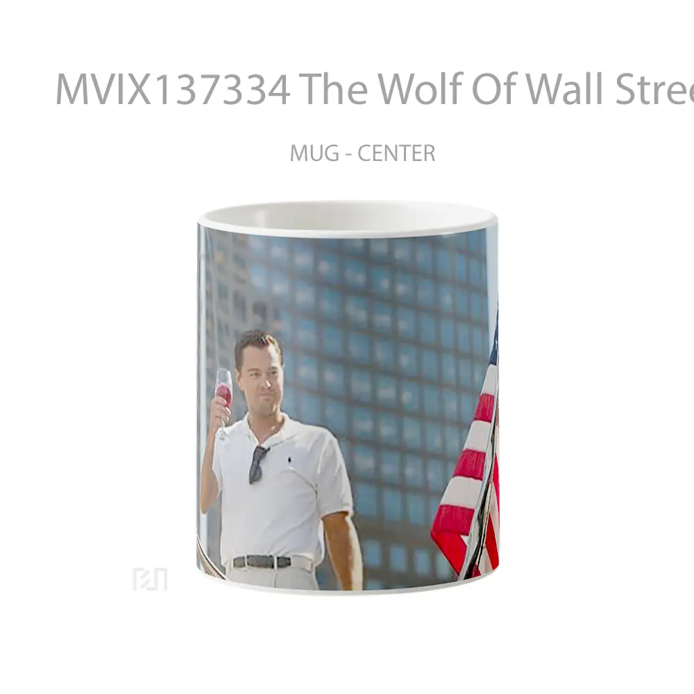 Mug The Wolf Of Wall Street With A Glass Of Wine Gelas Hewan Lucu