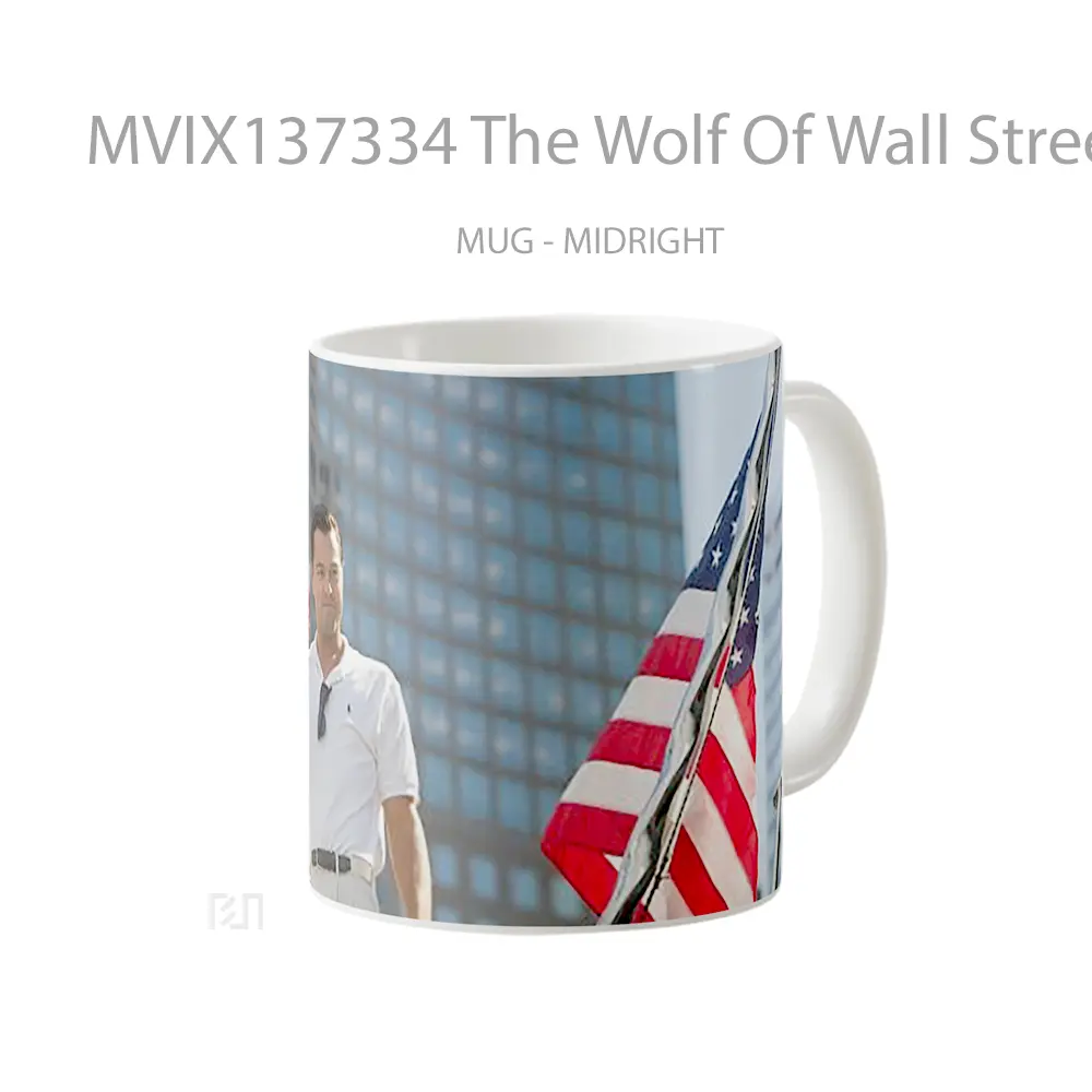 Mug The Wolf Of Wall Street With A Glass Of Wine Gelas Hewan Lucu - All-side / Desain