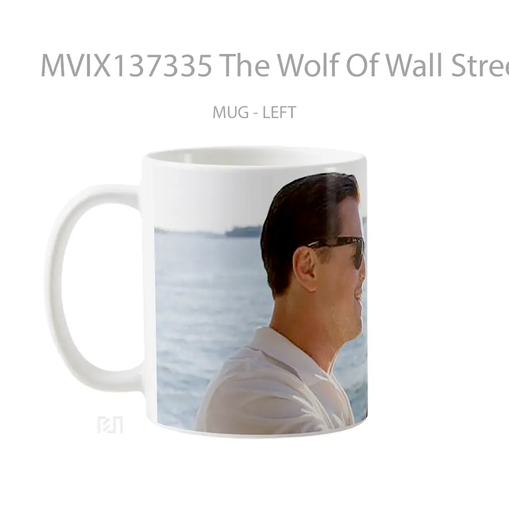 Mug The Wolf Of Wall Street With Money In Hand Gelas Hewan Lucu - All-side / Desain