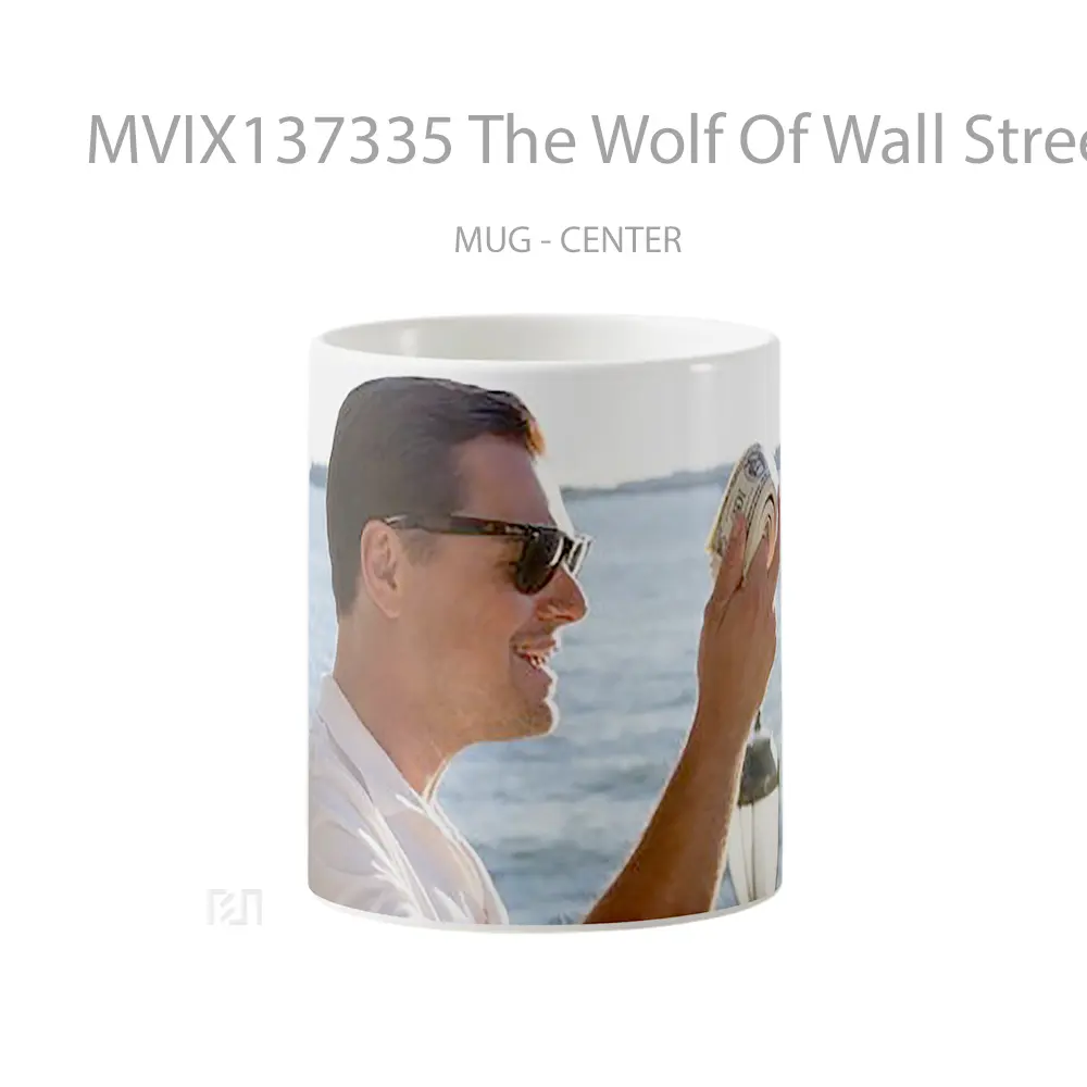 Mug The Wolf Of Wall Street With Money In Hand Gelas Hewan Lucu