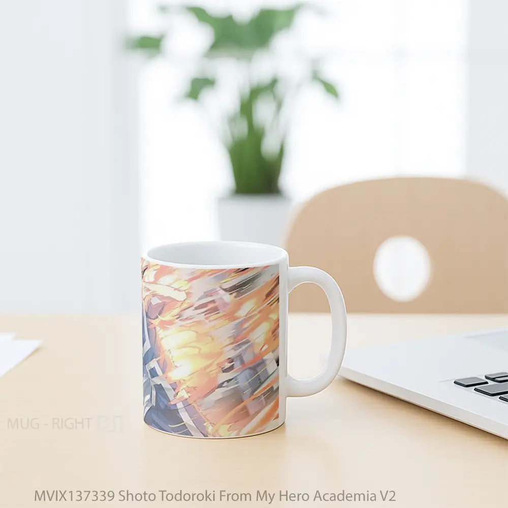 Mug Shoto Todoroki From My Hero Academia V2 Cangkir Anime - All-side / Desain