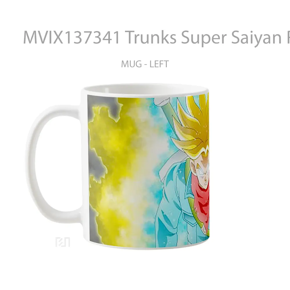 Mug Trunks Super Saiyan Rage In Dragon Ball Super Cangkir Anime - All-side / Desain