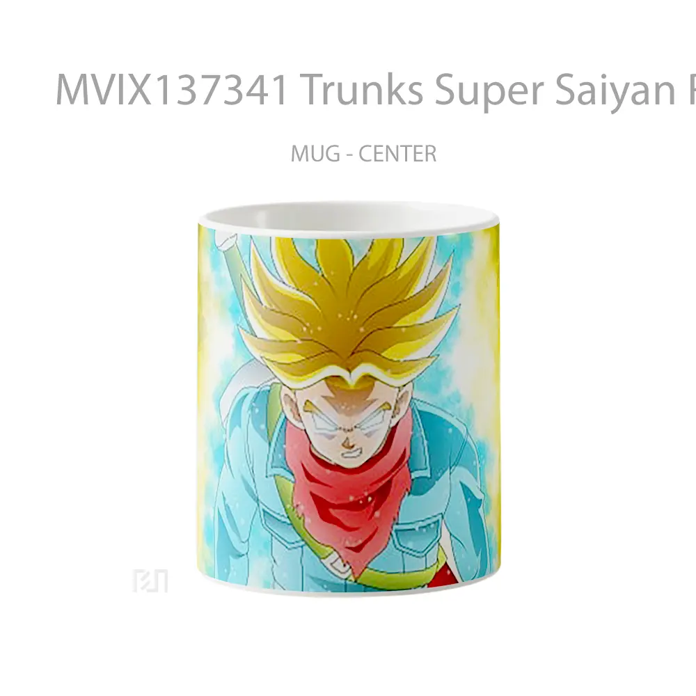 Mug Trunks Super Saiyan Rage In Dragon Ball Super Cangkir Anime