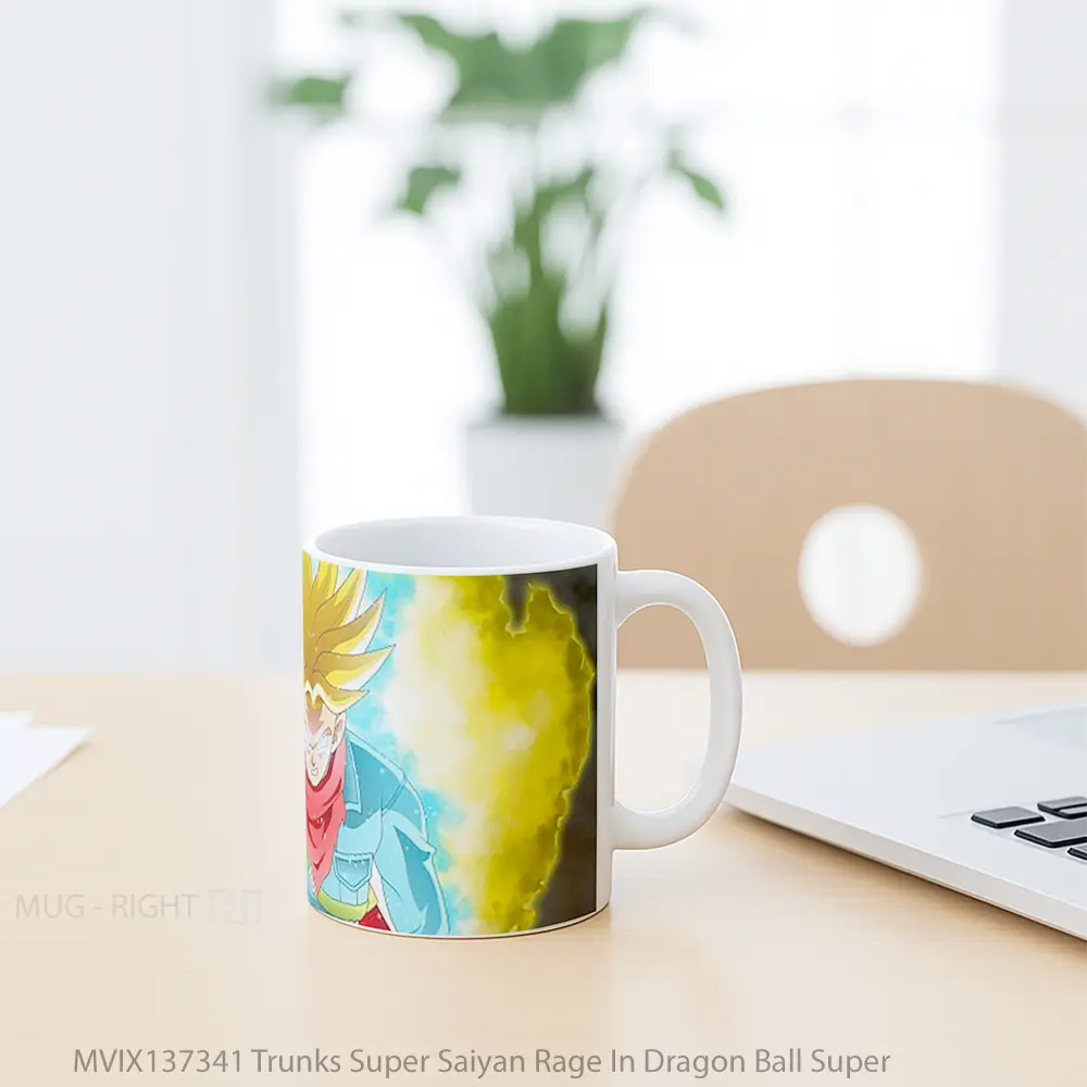 Mug Trunks Super Saiyan Rage In Dragon Ball Super Cangkir Anime - All-side / Desain