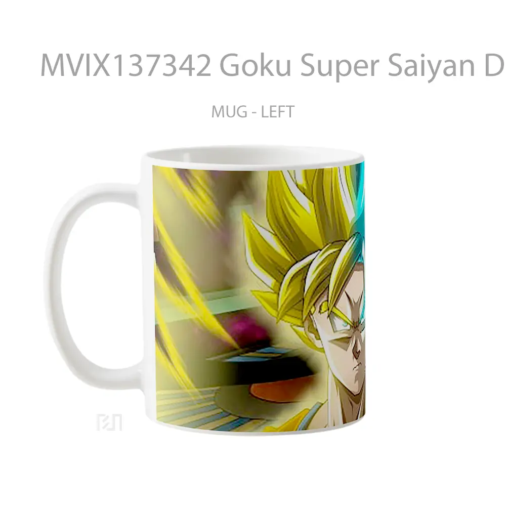 Mug Goku Super Saiyan Dragon Ball Super Cangkir Anime - All-side / Desain