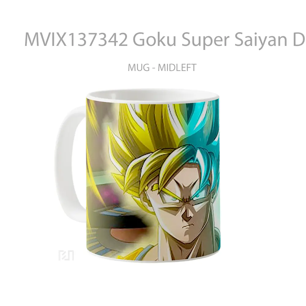 Mug Goku Super Saiyan Dragon Ball Super Cangkir Anime - All-side / Desain