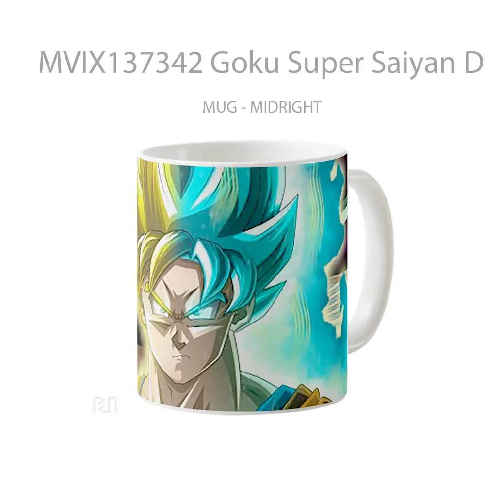 Mug Goku Super Saiyan Dragon Ball Super Cangkir Anime - All-side / Desain