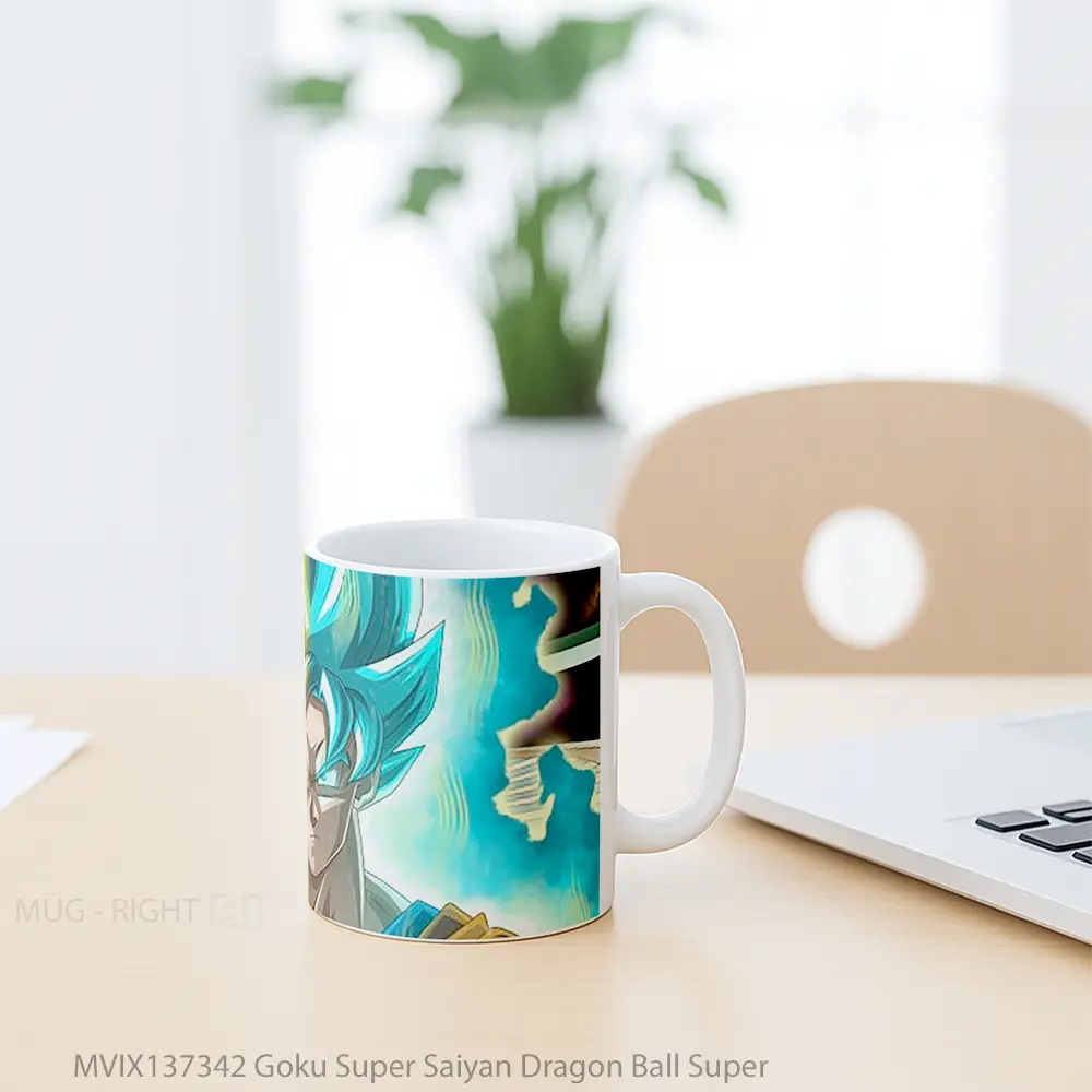 Mug Goku Super Saiyan Dragon Ball Super Cangkir Anime - All-side / Desain