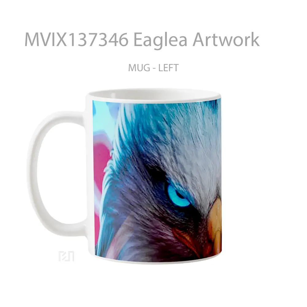 Mug Eaglea Artwork Gelas Seni Modern - All-side / Desain