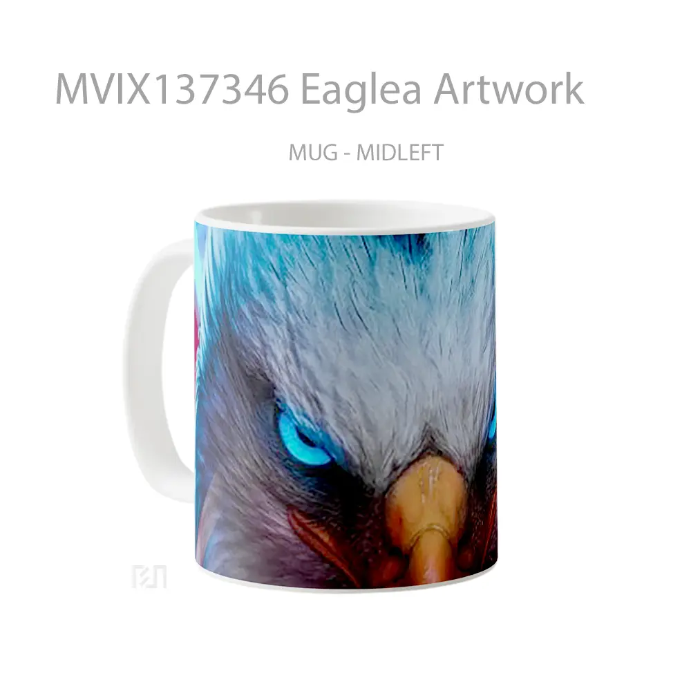 Mug Eaglea Artwork Gelas Seni Modern - All-side / Desain