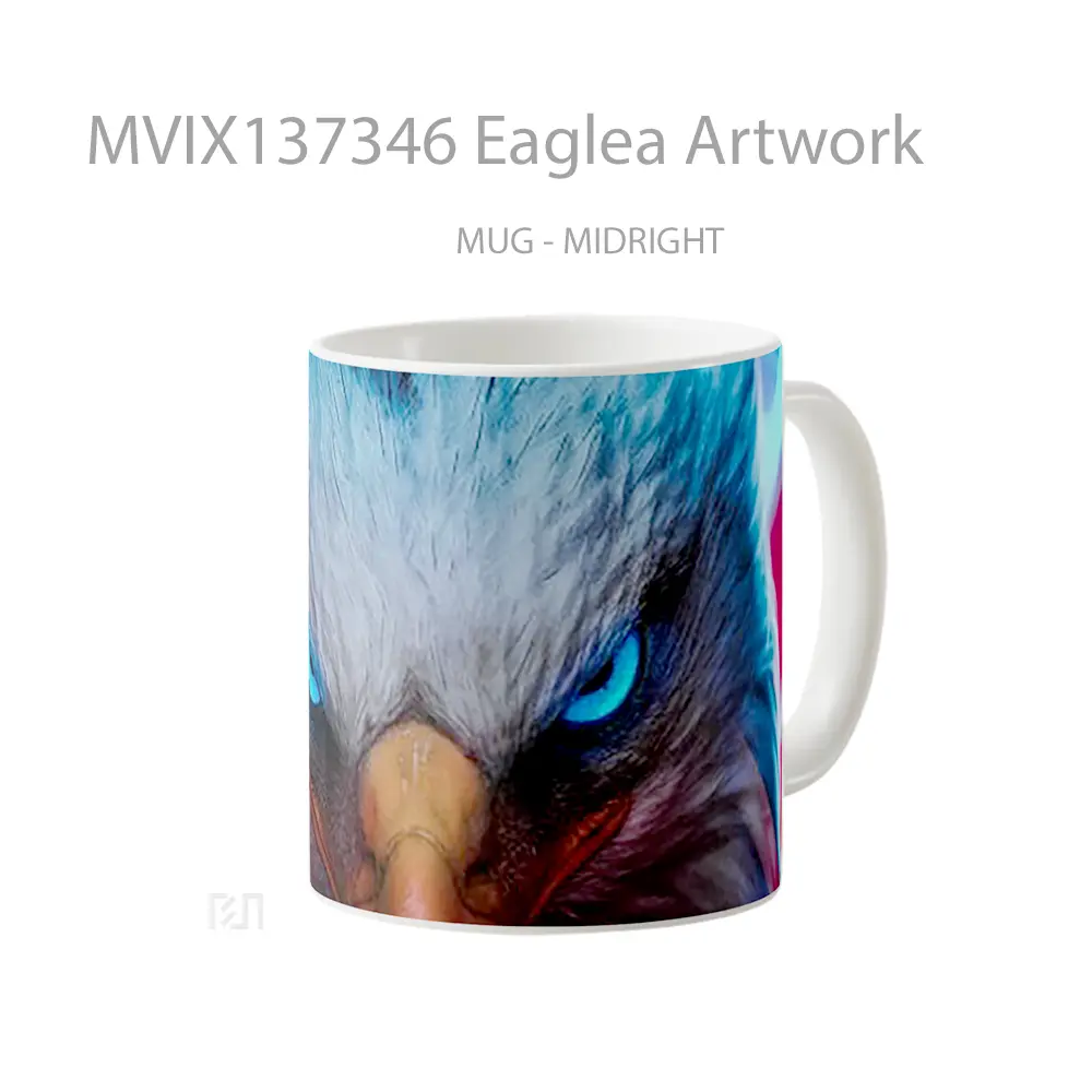 Mug Eaglea Artwork Gelas Seni Modern - All-side / Desain