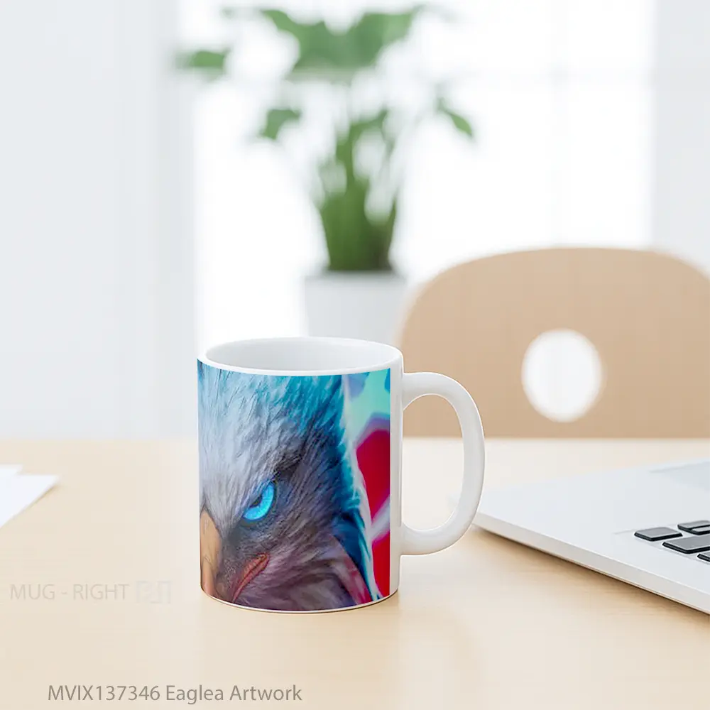 Mug Eaglea Artwork Gelas Seni Modern - All-side / Desain