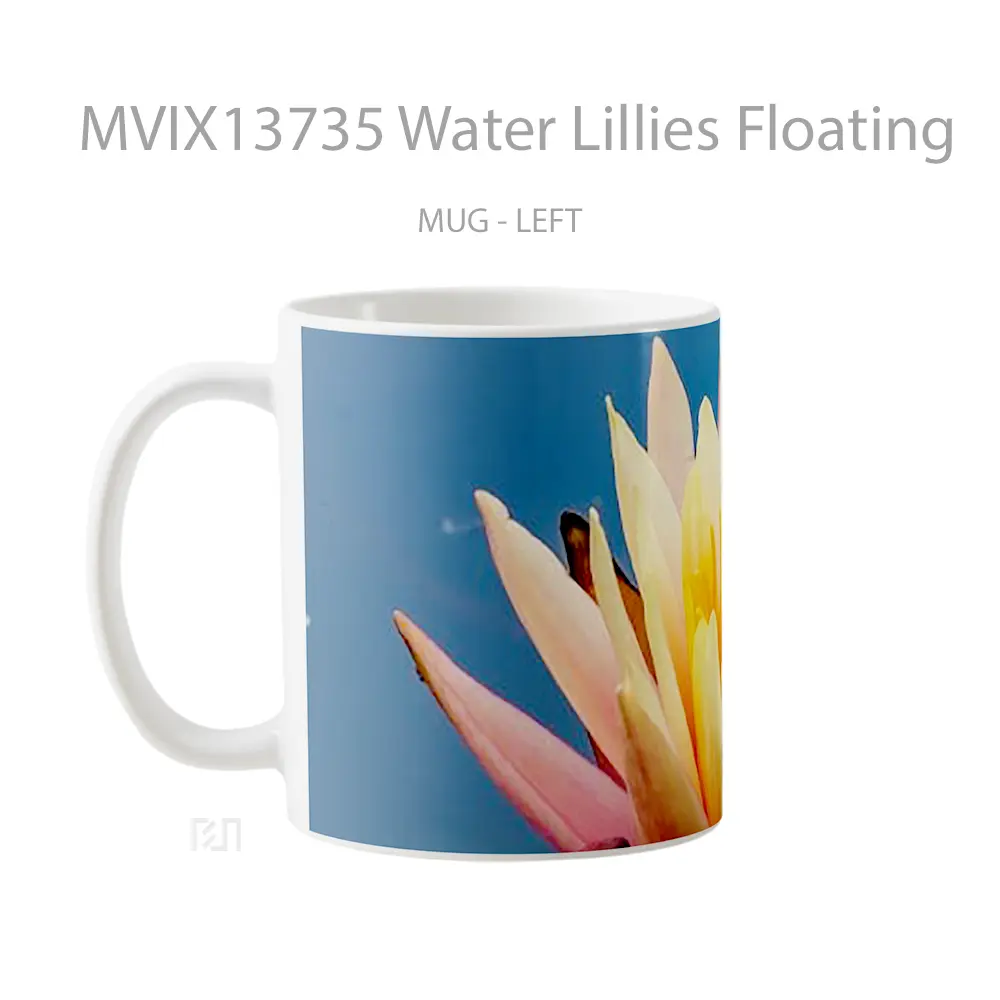 Mug Water Lillies Floating Gelas Pemandangan Alam - All-side / Desain