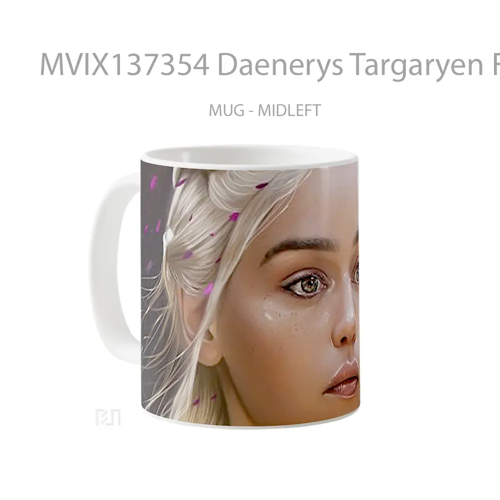 Mug Daenerys Targaryen Fan Art Gelas Keramik Unik - All-side / Desain