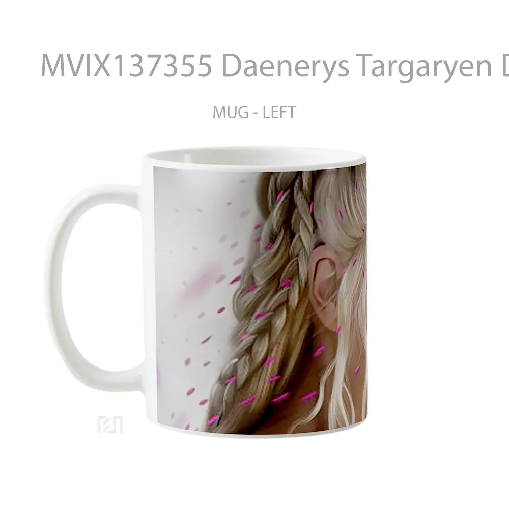 Mug Daenerys Targaryen Digital Art Gelas Seni Modern - All-side / Desain