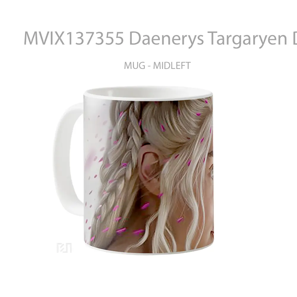 Mug Daenerys Targaryen Digital Art Gelas Seni Modern - All-side / Desain