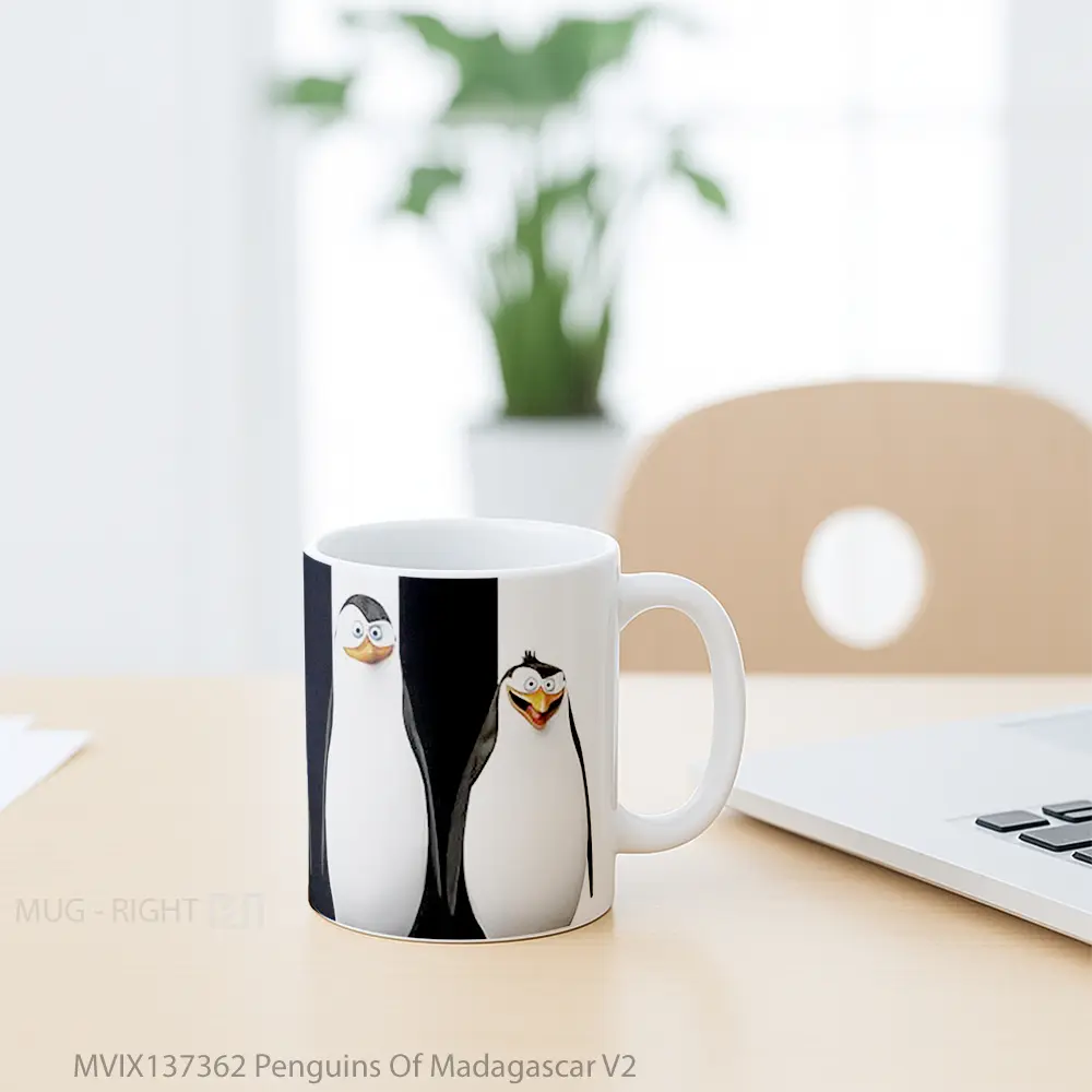 Mug Penguins Of Madagascar V2 Gelas Keramik Unik - All-side / Desain