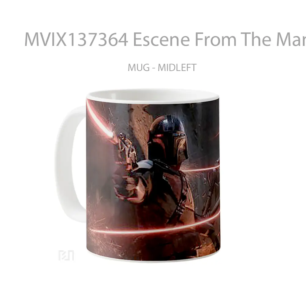 Mug Escene From The Mandalorian Gelas Star Wars - All-side / Desain