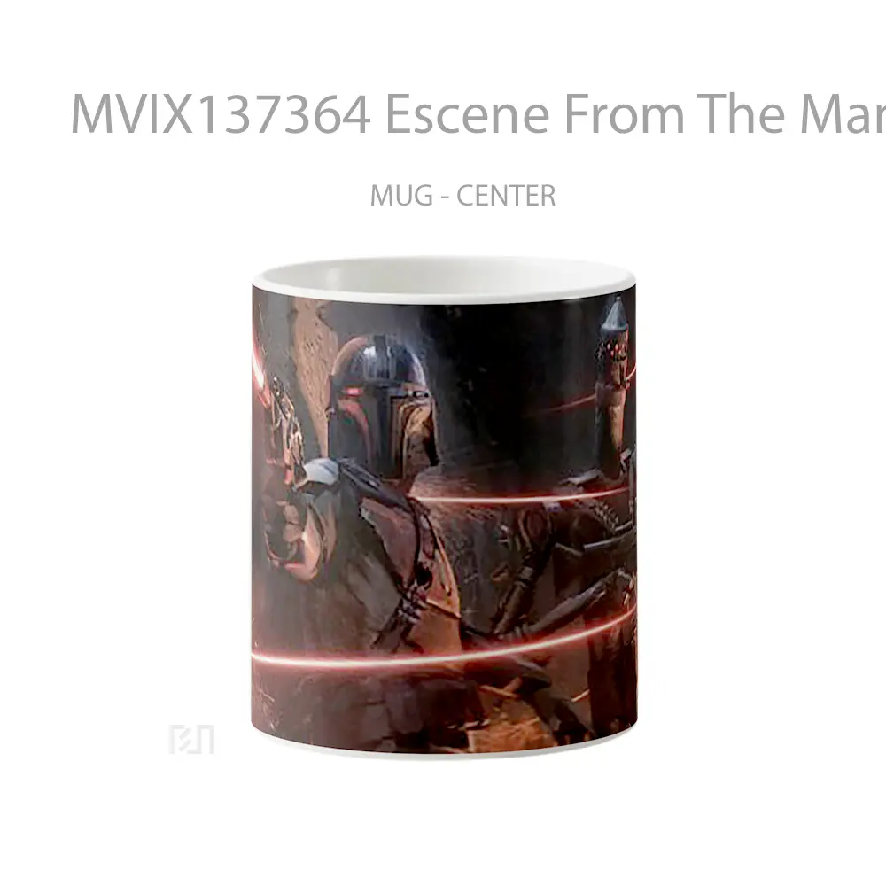 Mug Escene From The Mandalorian Gelas Star Wars