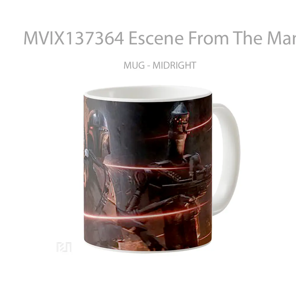 Mug Escene From The Mandalorian Gelas Star Wars - All-side / Desain