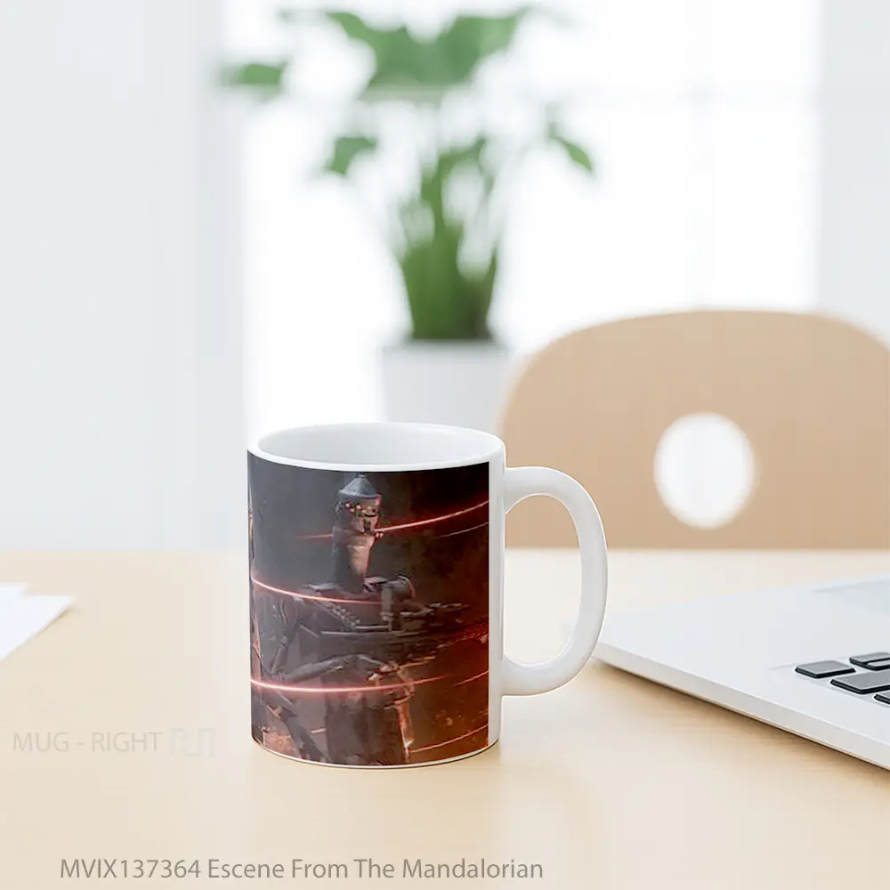 Mug Escene From The Mandalorian Gelas Star Wars - All-side / Desain