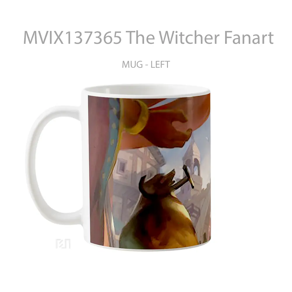 Mug The Witcher Fanart Gelas Keramik Unik - All-side / Desain