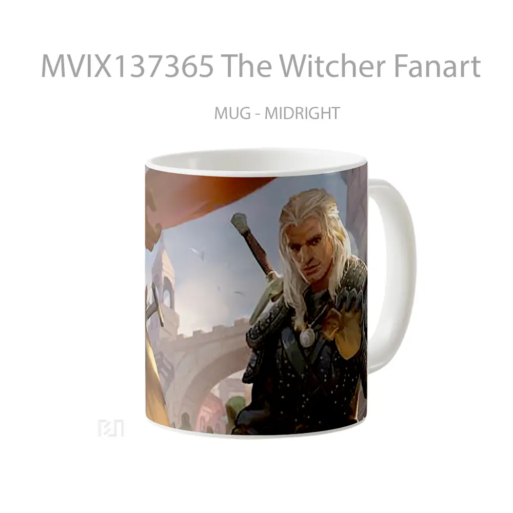 Mug The Witcher Fanart Gelas Keramik Unik - All-side / Desain