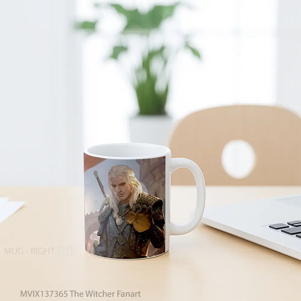 Mug The Witcher Fanart Gelas Keramik Unik - All-side / Desain