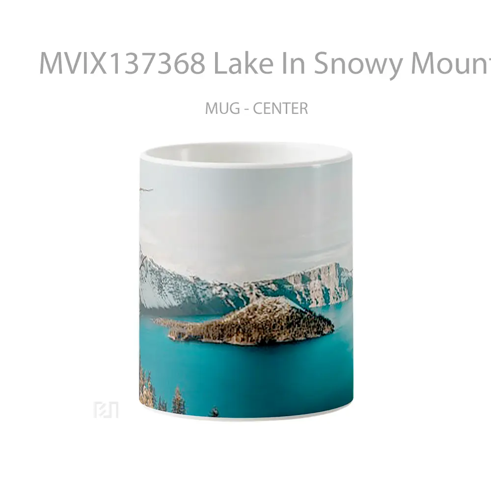 Mug Lake In Snowy Mountains Gelas Pemandangan Alam