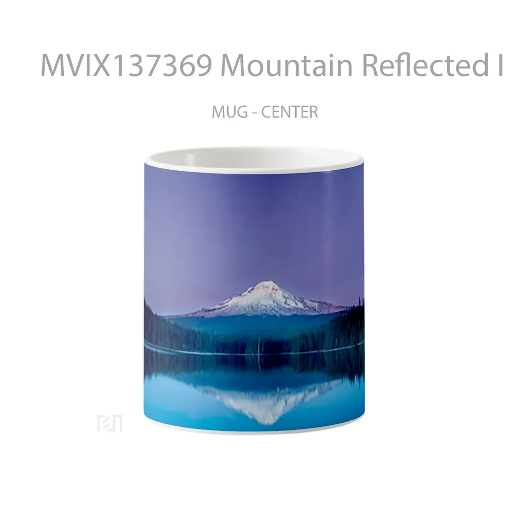 Mug Mountain Reflected In Lake At Night Gelas Pemandangan Alam