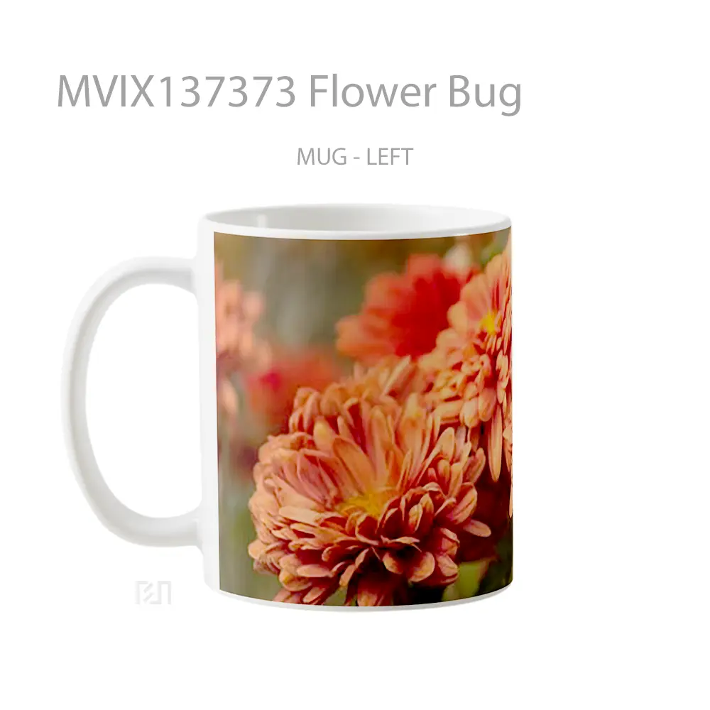 Mug Flower Bug Gelas Pemandangan Alam - All-side / Desain