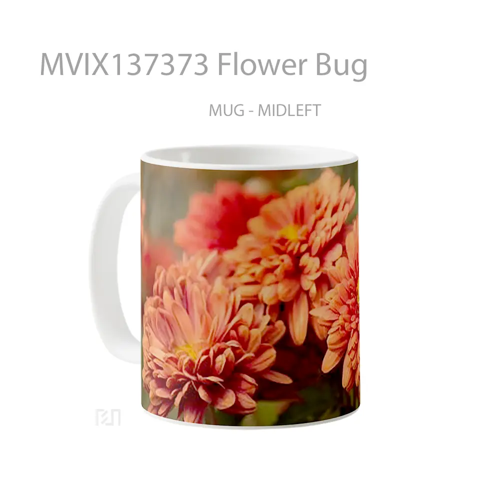 Mug Flower Bug Gelas Pemandangan Alam - All-side / Desain