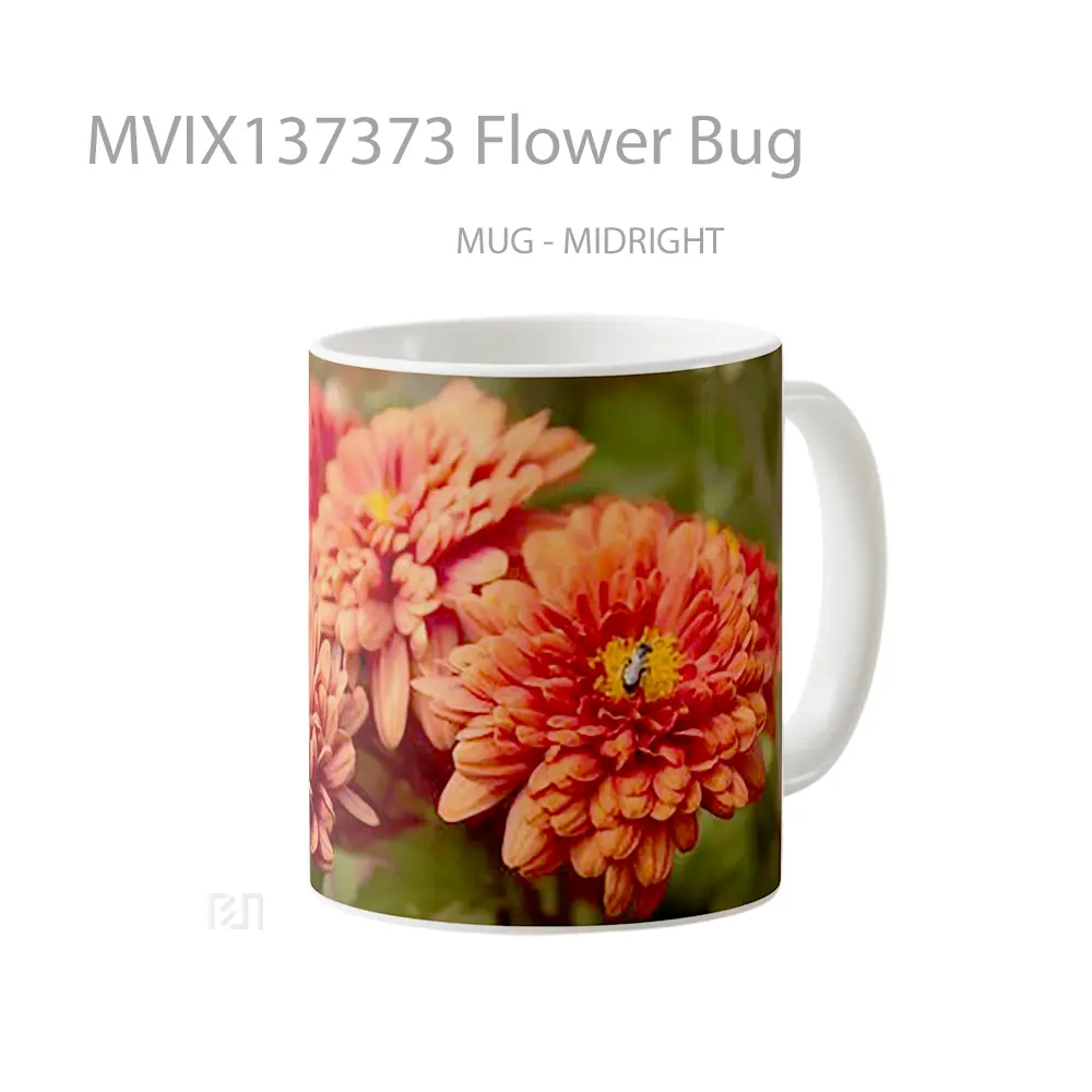 Mug Flower Bug Gelas Pemandangan Alam - All-side / Desain