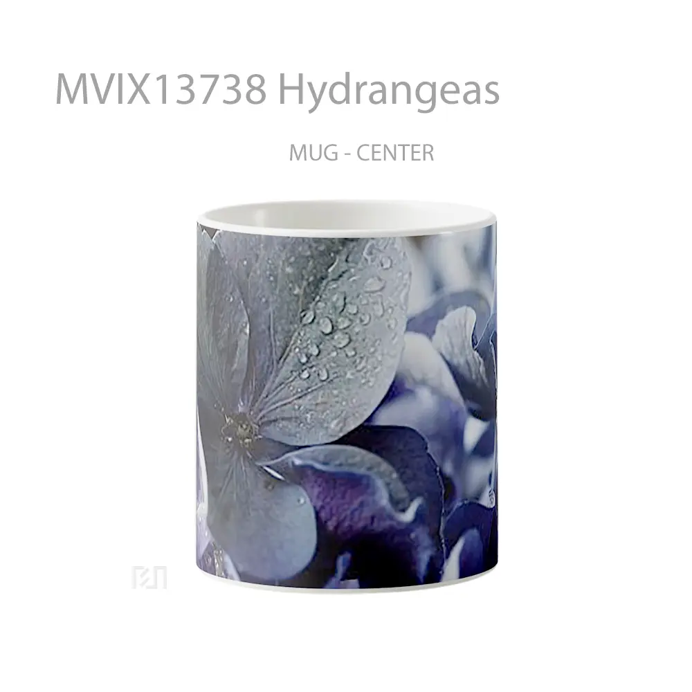 Mug Hydrangeas Gelas Keramik Unik