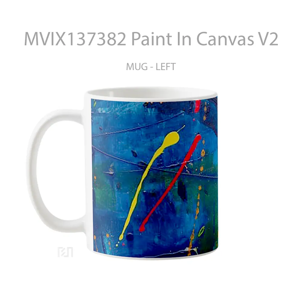 Mug Paint In Canvas V2 Gelas Keramik Unik - All-side / Desain