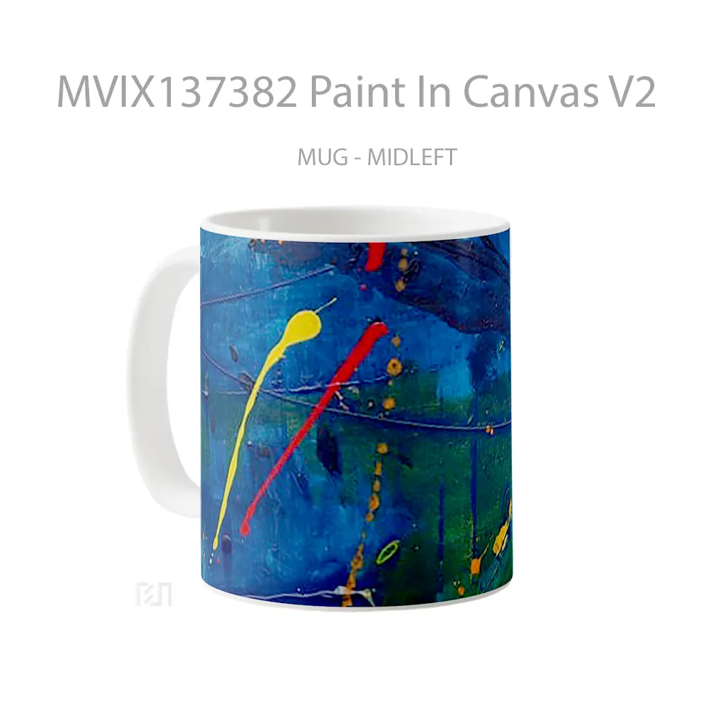Mug Paint In Canvas V2 Gelas Keramik Unik - All-side / Desain