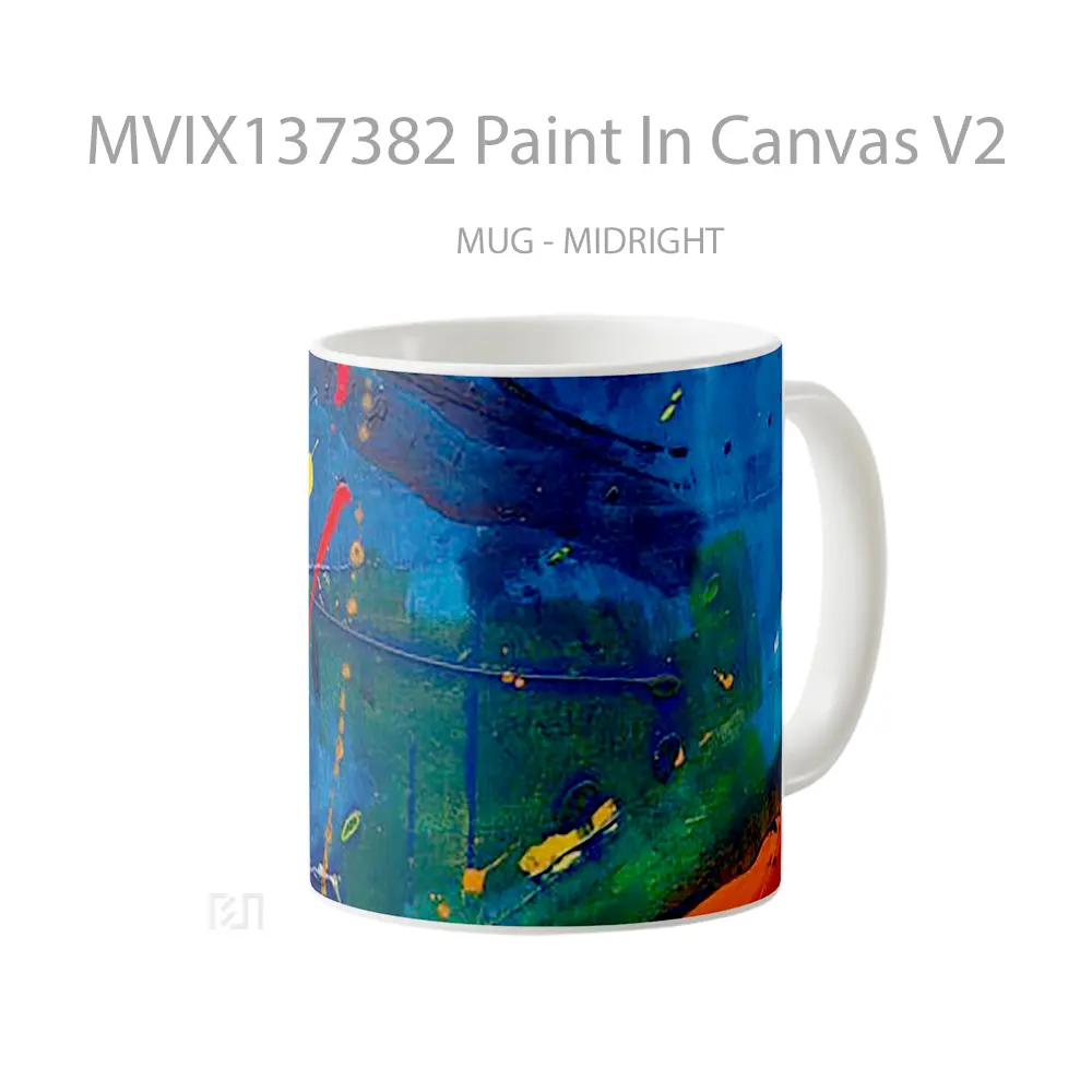 Mug Paint In Canvas V2 Gelas Keramik Unik - All-side / Desain