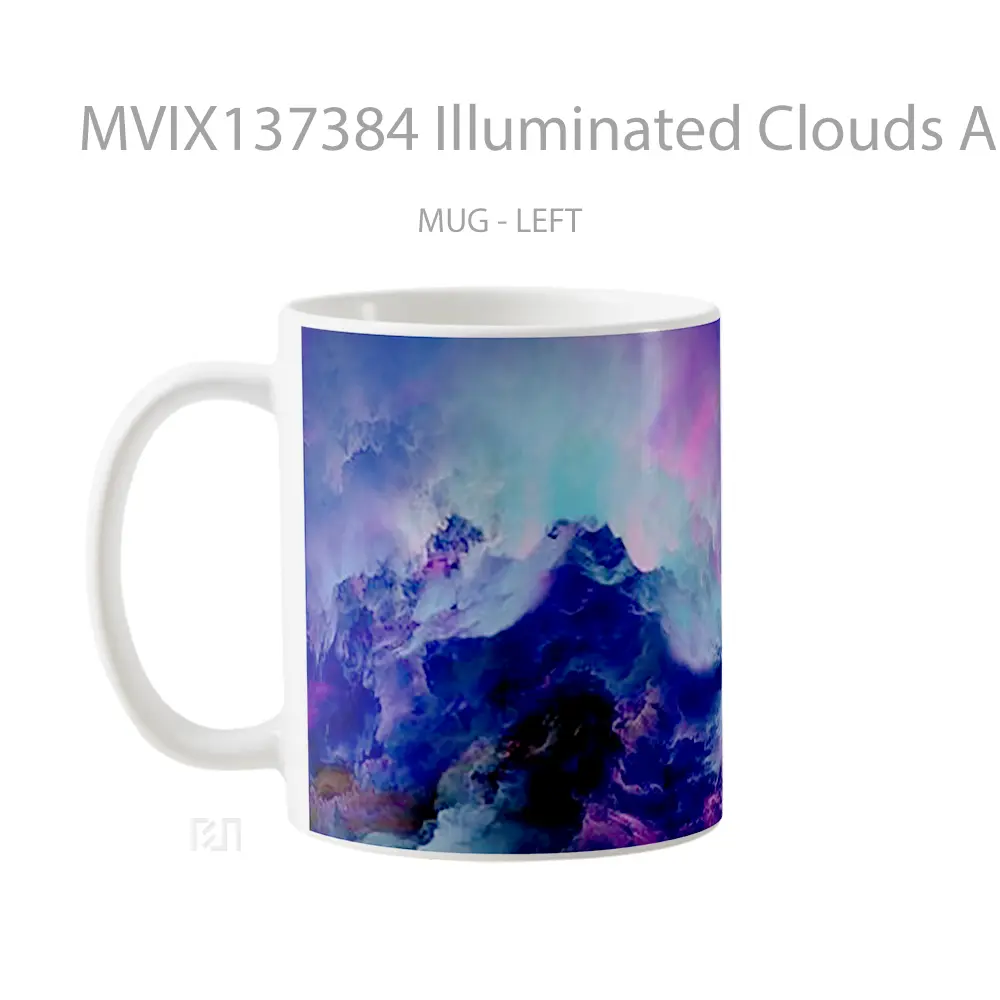 Mug Illuminated Clouds Abstract Gelas Pemandangan Alam - All-side / Desain