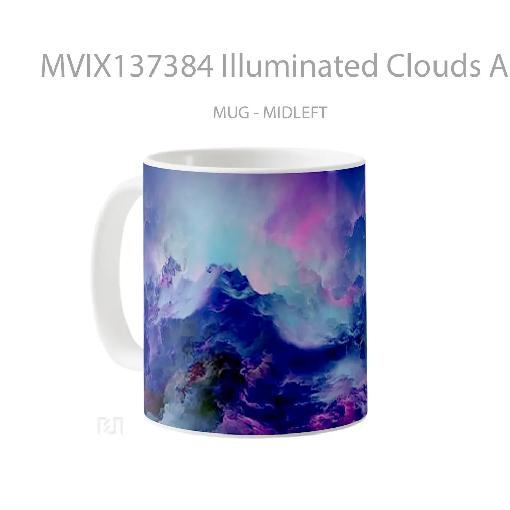 Mug Illuminated Clouds Abstract Gelas Pemandangan Alam - All-side / Desain