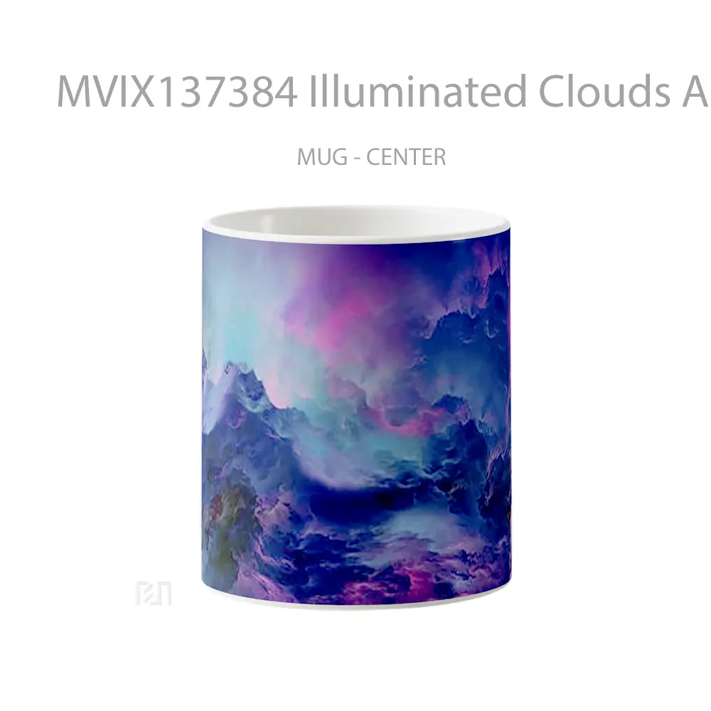 Mug Illuminated Clouds Abstract Gelas Pemandangan Alam