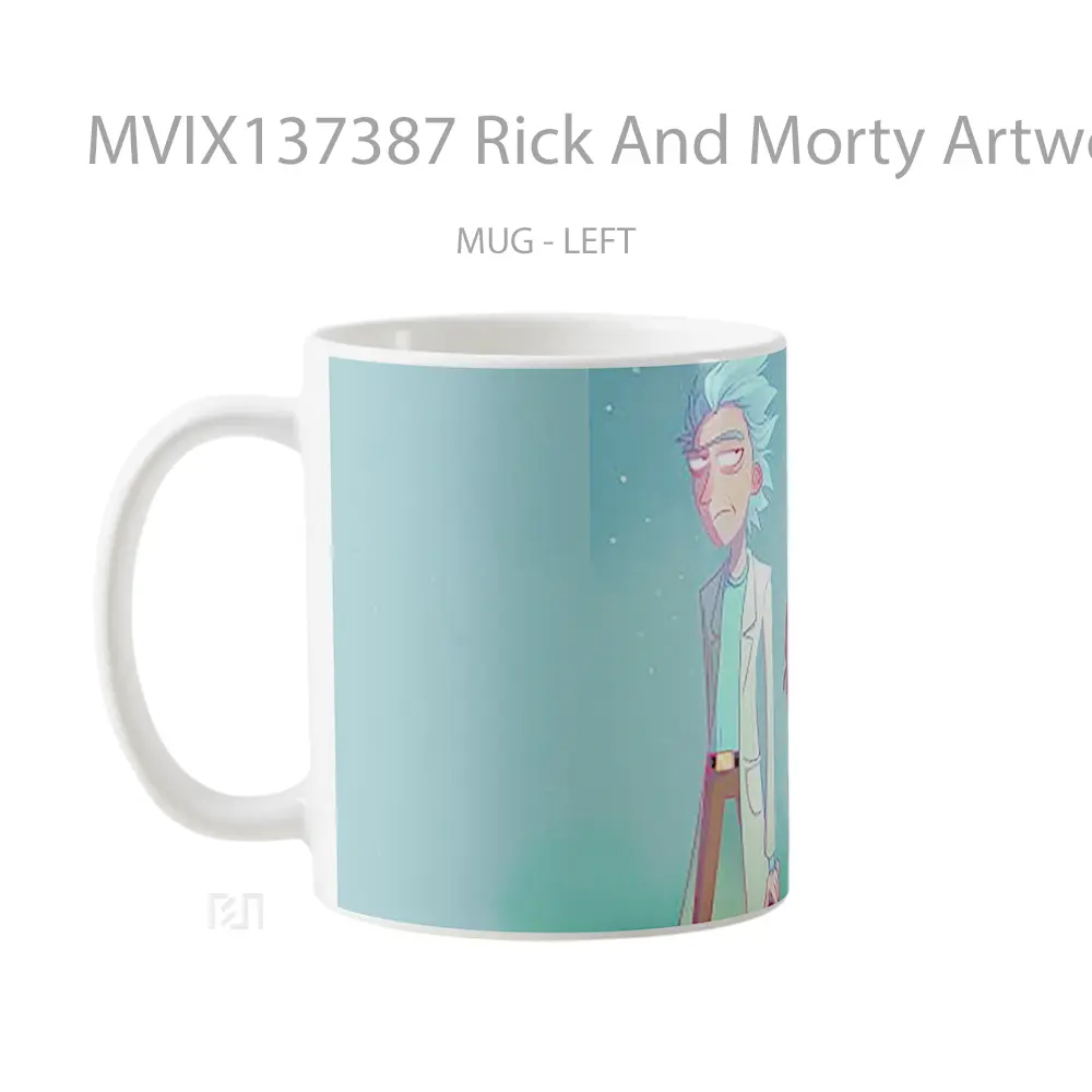 Mug Rick And Morty Artwork Gelas Seni Modern - All-side / Desain
