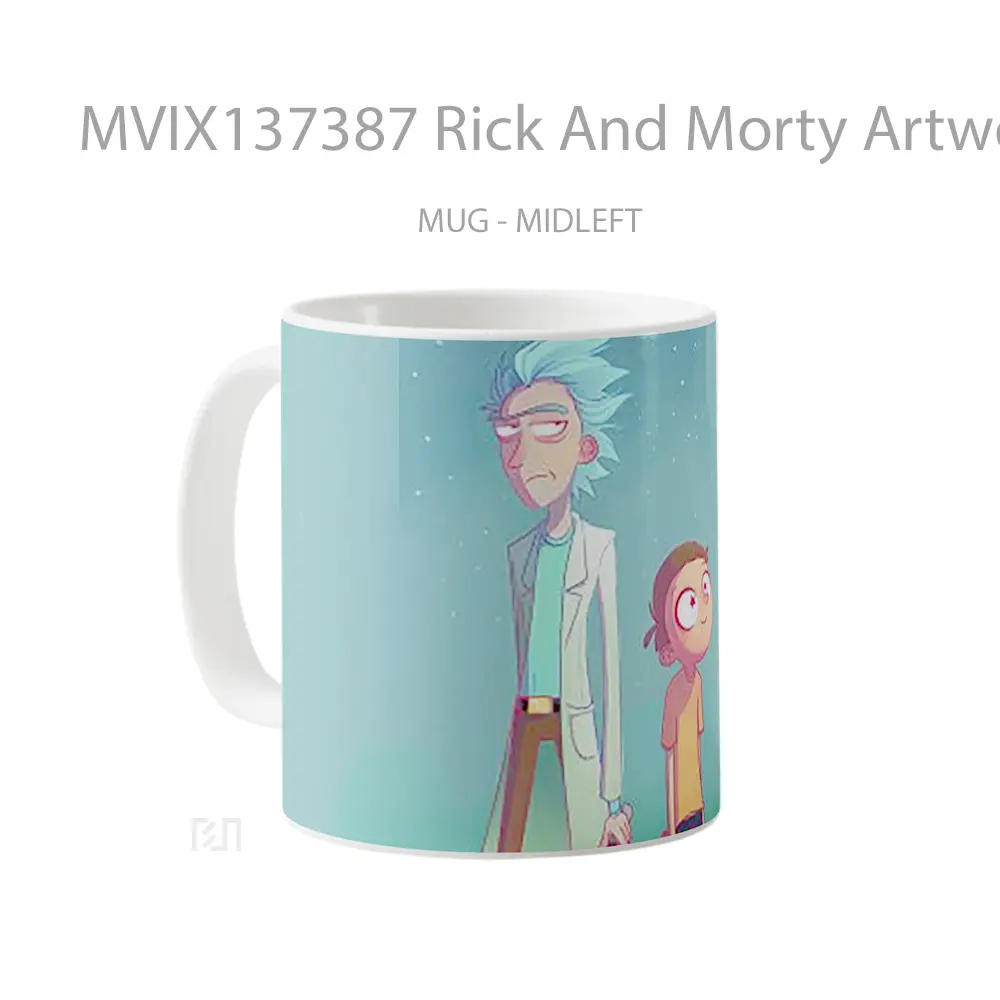 Mug Rick And Morty Artwork Gelas Seni Modern - All-side / Desain
