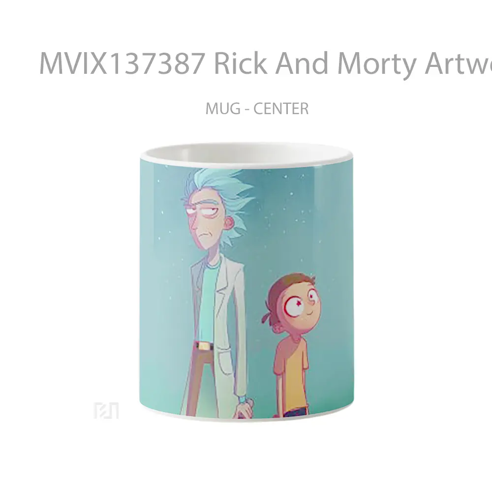 Mug Rick And Morty Artwork Gelas Seni Modern
