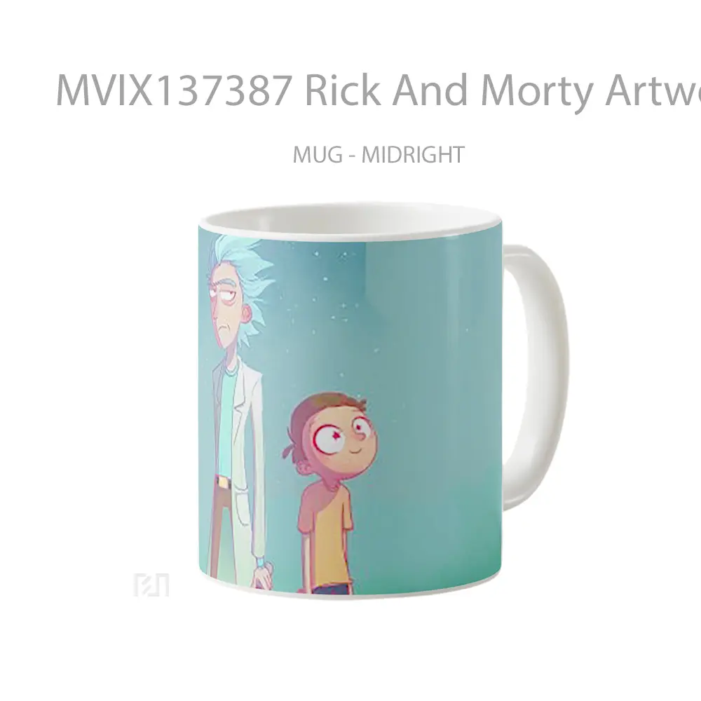 Mug Rick And Morty Artwork Gelas Seni Modern - All-side / Desain
