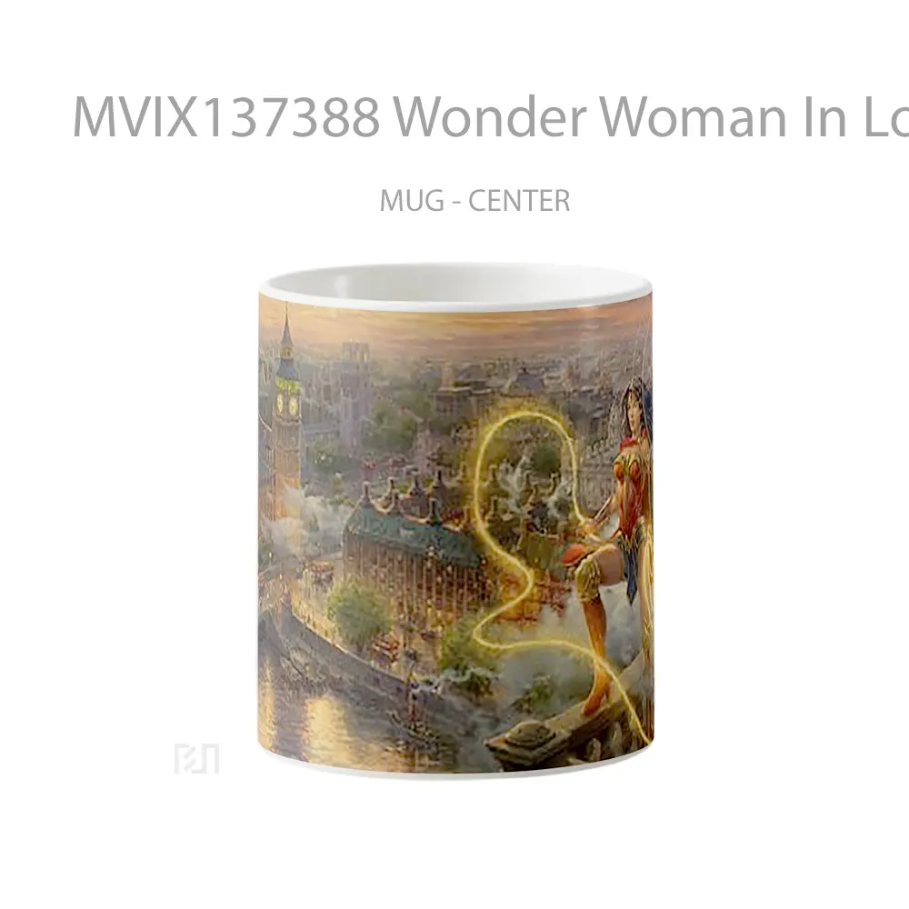 Mug Wonder Woman In London Gelas Superhero