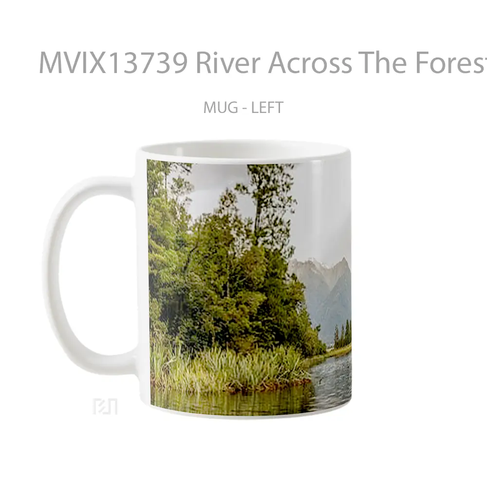 Mug River Across The Forest Gelas Pemandangan Alam - All-side / Desain