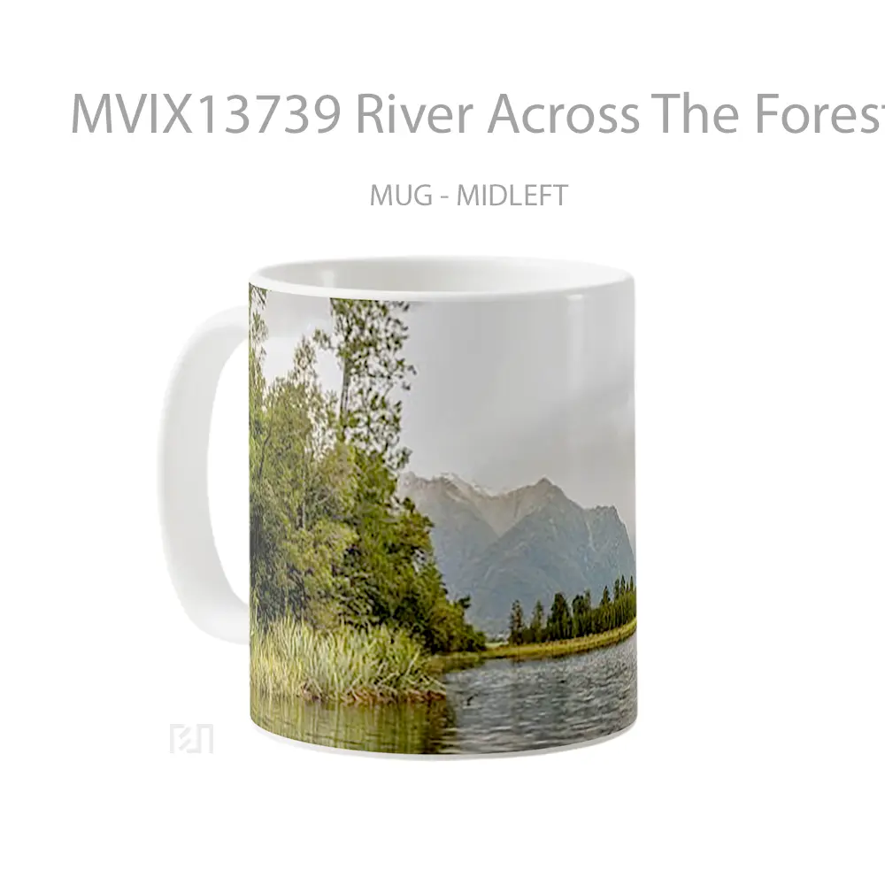 Mug River Across The Forest Gelas Pemandangan Alam - All-side / Desain