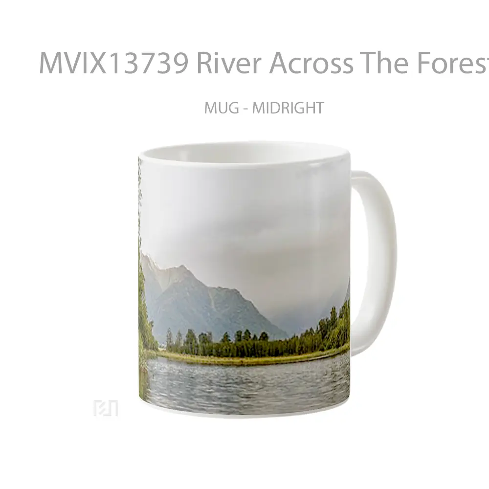Mug River Across The Forest Gelas Pemandangan Alam - All-side / Desain